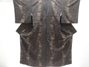 草花模様小紋着物